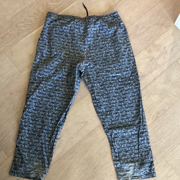 Columbia Mens sleep Pants size large grey with surf print drawstring - Picture 3 of 4